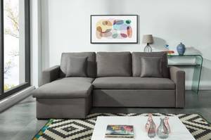 Canapé d'angle convertible ASPEN Gris - Textile - 147 x 85 x 221 cm