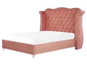 Lit double AYETTE Rose foncé - Largeur : 205 cm