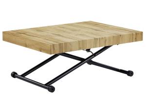 Table extensible MORIALA Noir - Bois manufacturé - 90 x 75 x 220 cm