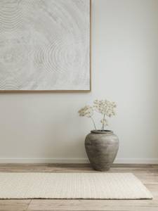Tapis de couloir en laine Hector Beige - Fibres naturelles - 70 x 3 x 200 cm