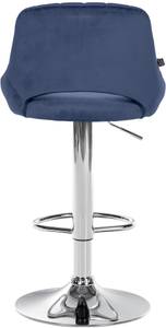 Tabouret de bar Milet Bleu - Argenté