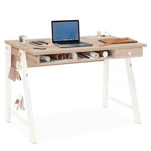 Bureau Duo Marron - Bois manufacturé - 76 x 64 x 114 cm