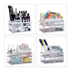 Make-Up Organizer mit 4 Schubladen Kunststoff - 24 x 19 x 14 cm