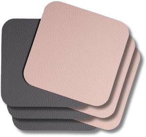 Untersetzer 126515 6er Set Pink - Naturfaser - 10 x 2 x 1 cm