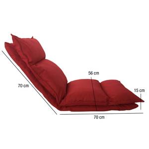 Chaise de méditation Reseda Rouge - Textile - 15 x 135 x 15 cm