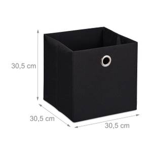 Lot de 2 boîtes de rangement Noir - Argenté