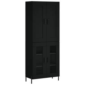 Highboard DE7824 Schwarz - Holzwerkstoff - 34 x 180 x 70 cm