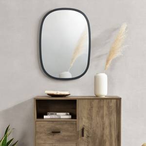 Miroir mural Copertino Noir - Bois manufacturé - 50 x 70 x 2 cm