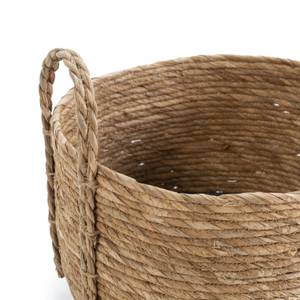 Set de 3 paniers Iria fibre naturelle Bleu - Fibres naturelles - 34 x 27 x 34 cm