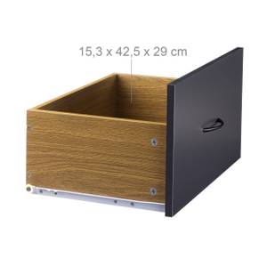 1 x Sideboard Retro Design Schwarz - Braun - Grau - Holzwerkstoff - Metall - 100 x 62 x 38 cm