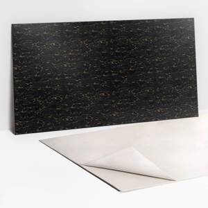 Selbstklebendes Wandpaneel Marmor Schwarz - Kunststoff - 100 x 50 x 50 cm