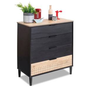 Commode Kara Noir - Bois manufacturé - 86 x 94 x 46 cm