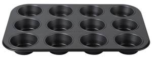 Dr. Oetker Muffinform 12-er Mini Ø 7 cm Schwarz - Metall - 27 x 43 x 3 cm