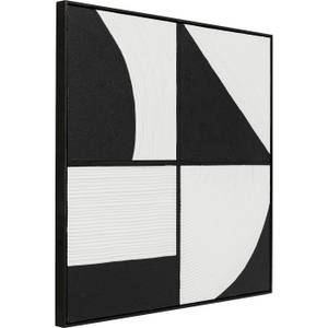 Tableau déco Frame Modulo Noir - Textile - 100 x 100 x 3 cm