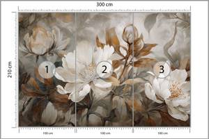 Papier Peint FLEURS Feuilles Plantes 300 x 210 x 210 cm