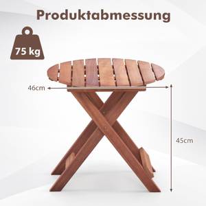 Gartentisch TI93738DE Braun - Holzwerkstoff - 46 x 45 x 46 cm