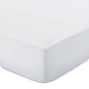 Spannbettlaken Perpignan Weiß - Textil - 90 x 1-28 x 200 cm