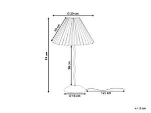 Tischlampen JIKAWO Schwarz - Weiß - Metall - 29 x 49 x 29 cm