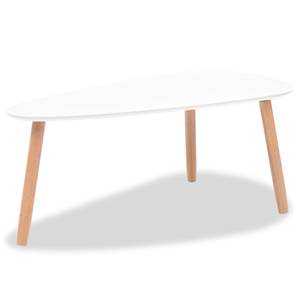 Table basse(lot de 2) 299426 Blanc - Bois manufacturé - Bois massif - Bois/Imitation - 50 x 40 x 100 cm