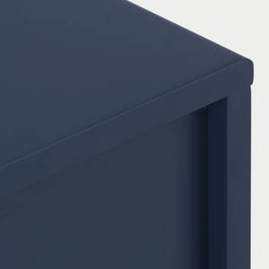 Nachttisch Ozean Blau - Holzwerkstoff - Metall - Massivholz - 35 x 50 x 35 cm
