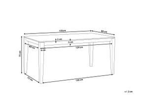 Esszimmertisch CEDAR Schwarz - Braun - Holzwerkstoff - 80 x 75 x 135 cm