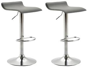 Tabouret de bar Dyn V2 Lot de 2 Gris - Argenté