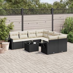 Gartensitzgruppe K6178(9-tlg) Schwarz - Massivholz - 69 x 62 x 55 cm