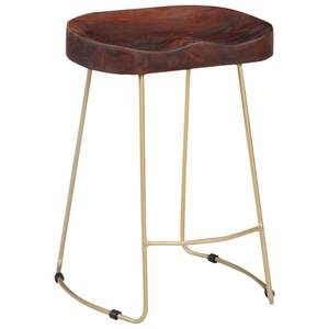 Tabouret de bar 296889 (lot de 2) Marron foncé - 46 x 52 x 38 cm