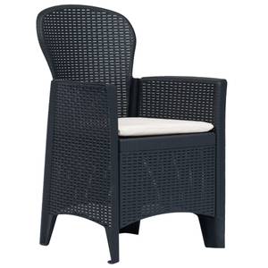 Bistro-Set (3-teilig) 296634-1 Grau - Kunststoff - 79 x 72 x 79 cm