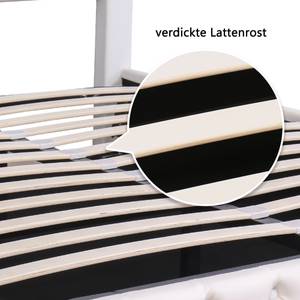 Polsterbett Theia Ⅲ Weiß - Holzwerkstoff - Metall - Massivholz - Kunstleder - Holzart/Dekor - 142 x 100 x 207 cm