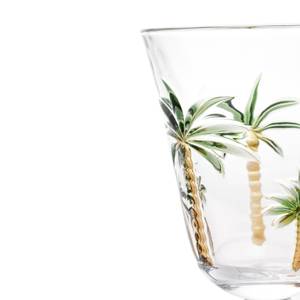 Set von 6 handbemalten Palmengläsern Glas