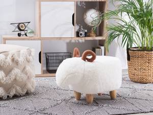 Pouf animal LAMB Chêne clair - Blanc