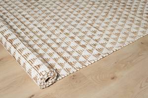 Handgefertigter Teppich Ewige Wüste Beige - Weiß - Textil - 160 x 230 x 1 cm