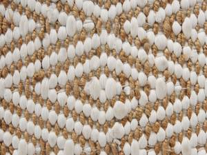 Pouf MASKI Beige - Blanc - Fibres naturelles - 60 x 30 x 60 cm