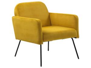 Fauteuil NARKEN Noir - Jaune moutarde - Jaune