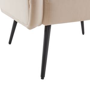 Fauteuil simple Mercury Ⅶ Beige - Bois manufacturé - Métal - Bois massif - Textile - Bois/Imitation - 70 x 90 x 72 cm