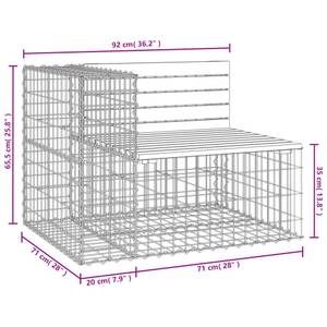 Banc de jardin 3030975 Imitation épicéa - 92 x 66 x 71 cm