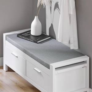 Banc de Rangement à Chaussures FSR74-W Blanc - Bois manufacturé - 100 x 40 x 40 cm