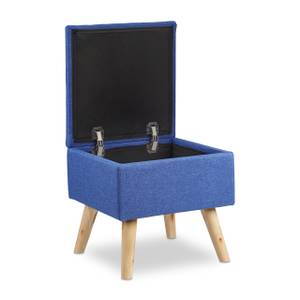 Hocker mit Stauraum Blau - Hellbraun