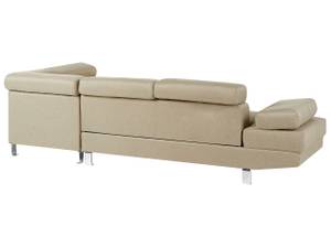 Ecksofa NORREA Beige - Creme - Silber