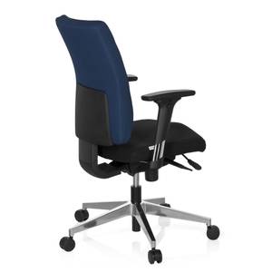 Profi Bürostuhl PRO-TEC 350 Schwarz - Blau - Textil - 57 x 123 x 45 cm