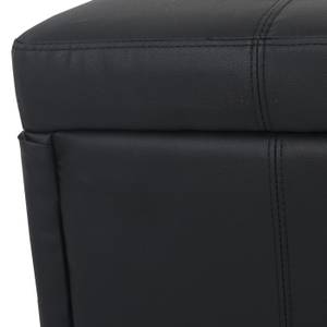 Banc avec rangement Kriens XXL Noir - Gris - Cuir synthétique - 180 x 45 x 45 cm