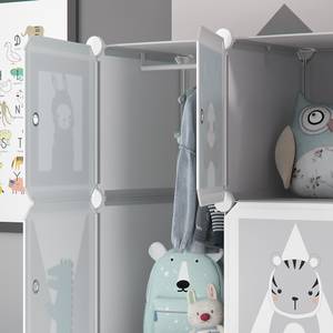 Armoire Andy gris modulable Gris