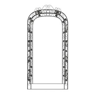 Gartenbogen M627368 Schwarz - Metall - 116 x 240 x 45 cm