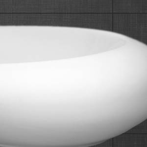 Vasque forme ovale 585x375x145 mm blanc Blanc - Céramique - Métal - 38 x 15 x 59 cm
