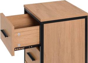 Badezimmerschrank Wiebke Braun - Holzwerkstoff - Metall - 30 x 82 x 30 cm