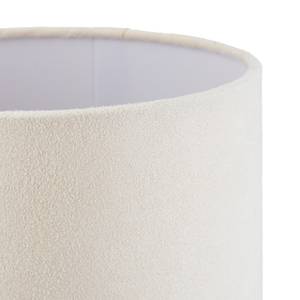 Lampe de chevet fonction tactile Argenté - Blanc - Métal - Textile - 16 x 40 x 16 cm