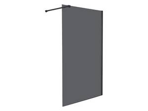 Italienische Duschwand MALIKA Schwarz - Metall - 1 x 200 x 120 cm