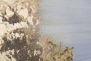 Bild handgemalt Verzauberter Horizont Blau - Massivholz - Textil - 80 x 80 x 4 cm