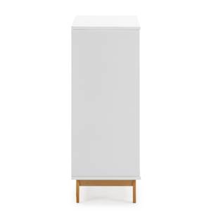 Commode Miranda 4 tiroirs Blanc - Bois massif - Bois/Imitation - 35 x 89 x 80 cm